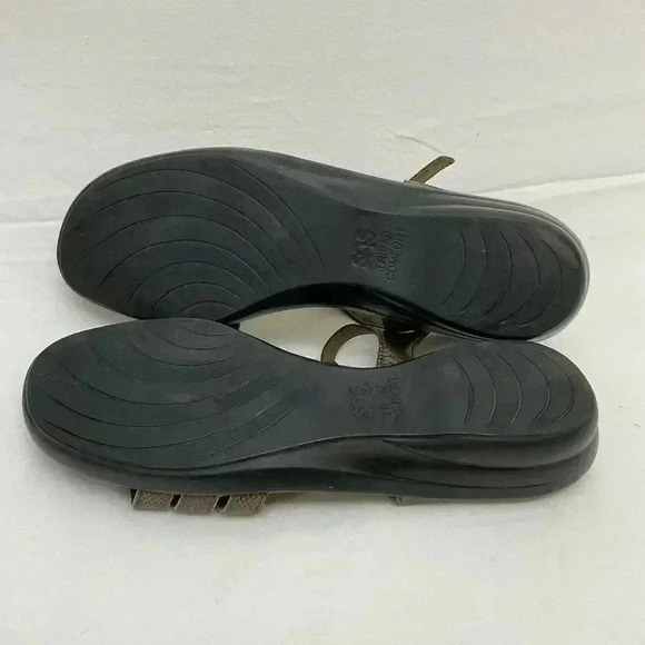 SAS Size 9 TRIPAD Bronze Strappy Slingback Sandals Comfort Leather Flats - Picture 7 of 7